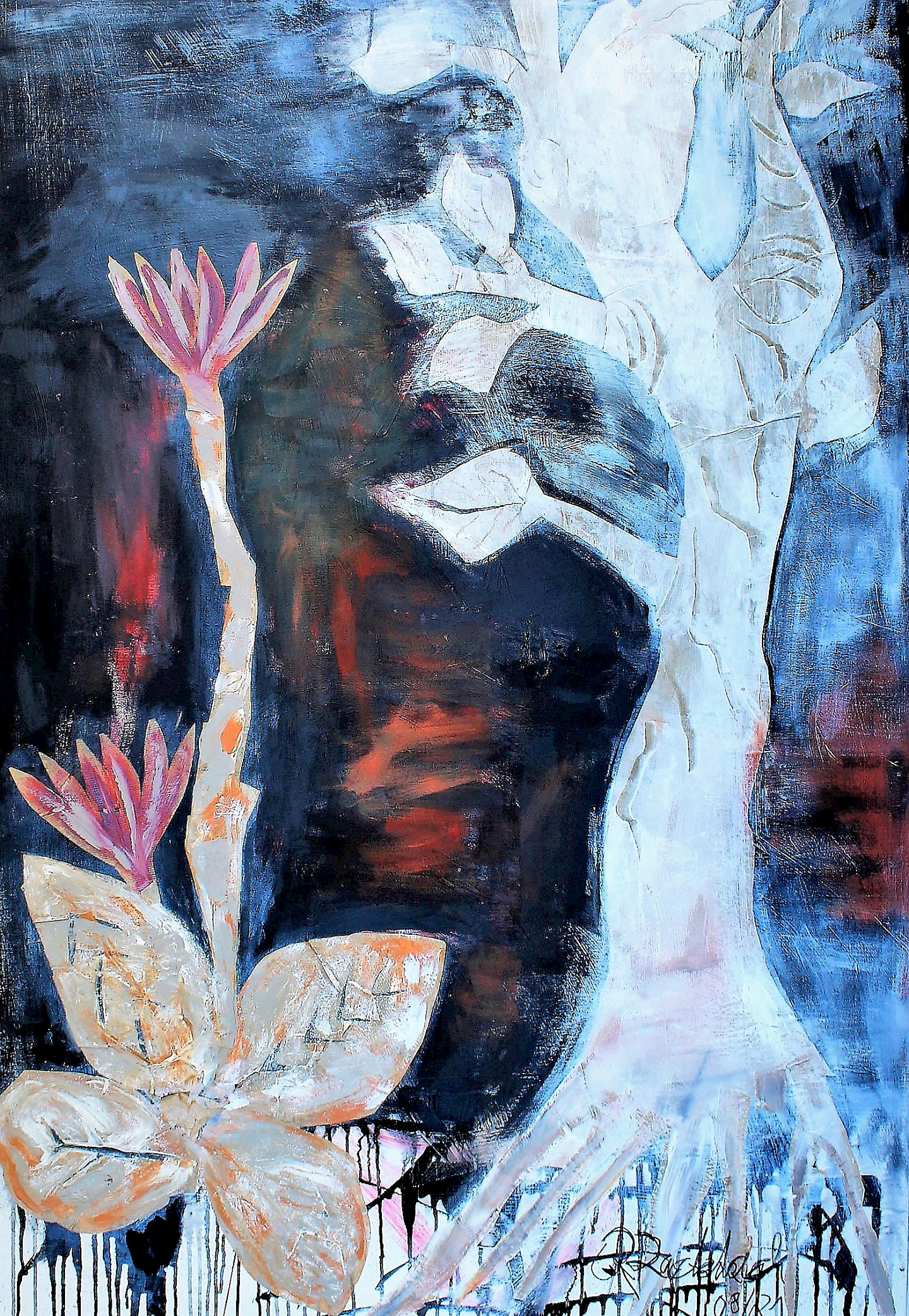The first plant (Series GENESIS) Rose Zaddach / painting canvas 150x100 Mixed media
From the art book "GENESIS- human and universe" Salon Literatur Publisher Munich 2022
