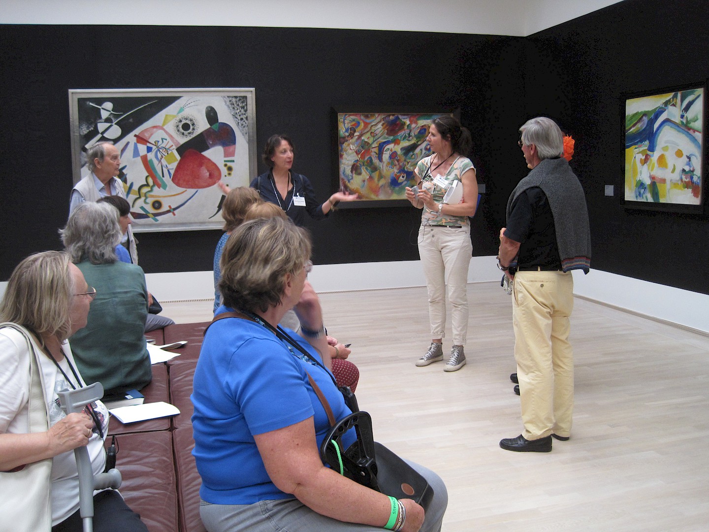 Guided tour at art exhibition