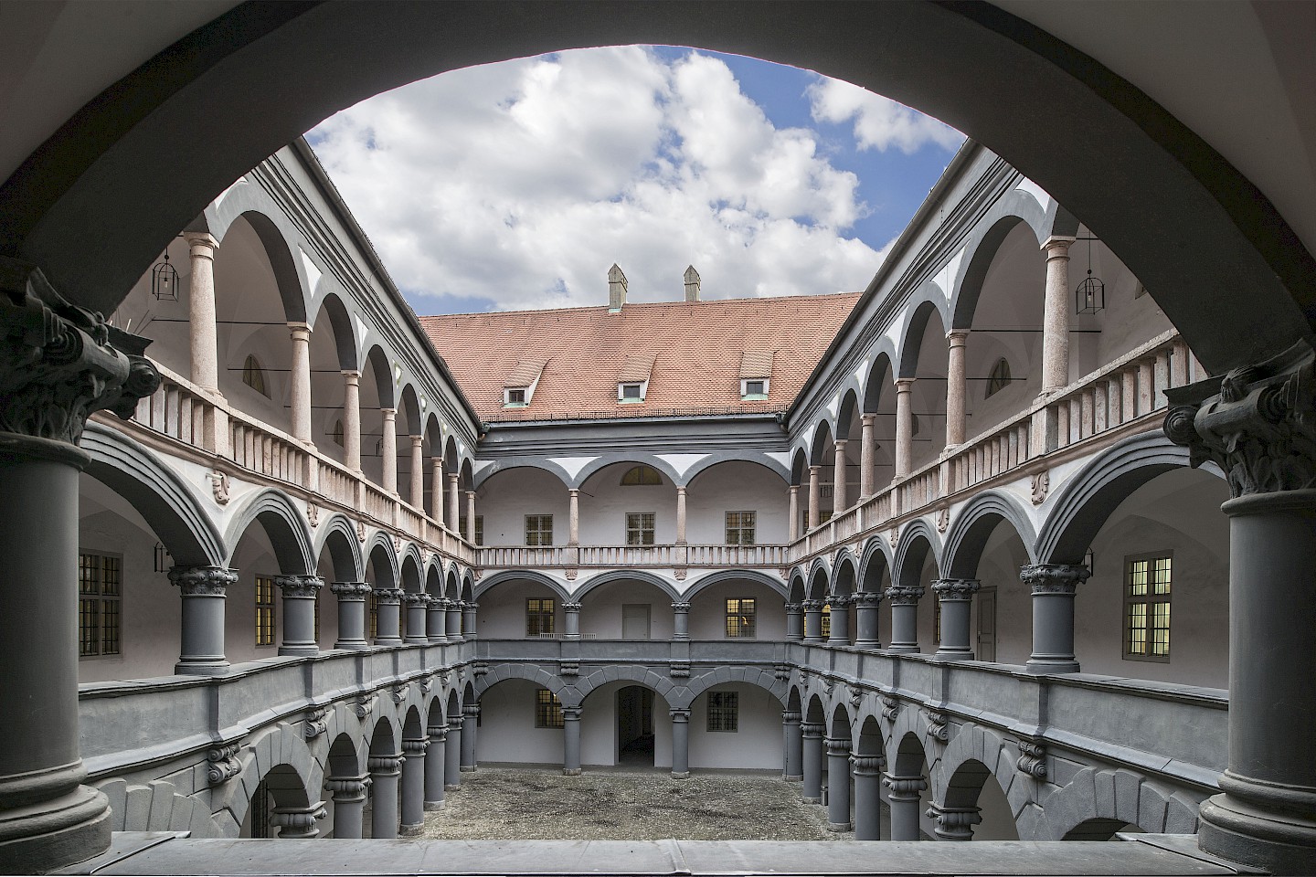Courtyard of the Old Mint, the headquarters of the Bavarian State Office for the Preservation of Historical Monuments
