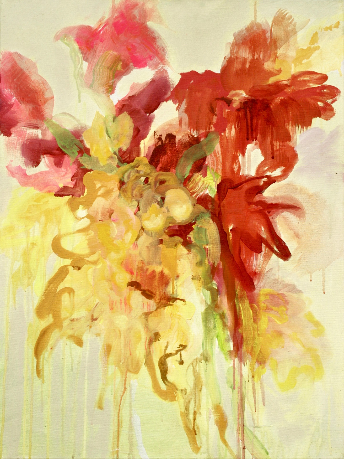Isabelle Chretien-Brocker, Le bouquet, Acryl auf Leinwand, 80x60 cm, 2018