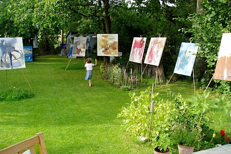 In the artist's garden