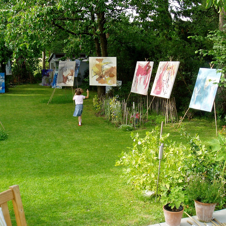 In the artist's garden