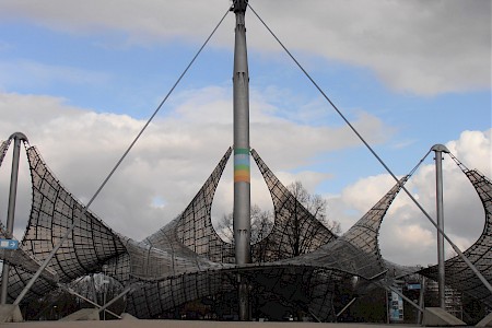 The tent roof spans the Olympic sports venues