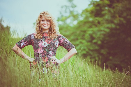 Sonja Lachenmayr on a meadow